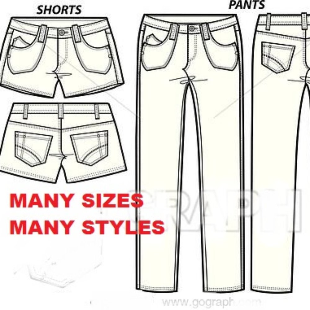 PANTS AND SHORTS-MANY SIZES AND STYLES